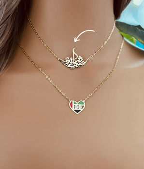 ZS Jewelry 18KT UAE love Gold Necklaces