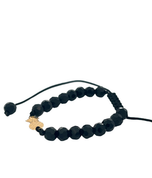 18KT Gold Pineapple Onyx Bracelet