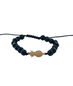 18KT Gold Pineapple Onyx Bracelet