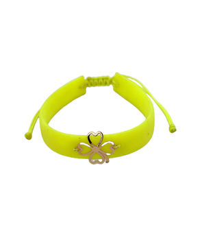 18KT Gold Flower Neon Yellow Bracelet