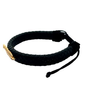 18KT Gold Leaf Leather Bracelet