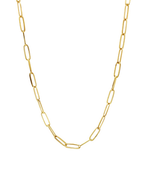 18KT Gold Paperclip Necklace