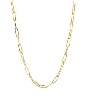 18KT Gold Paperclip Necklace