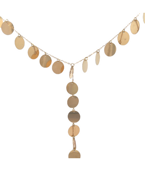 18KT Gold Dazzling Discs Necklace