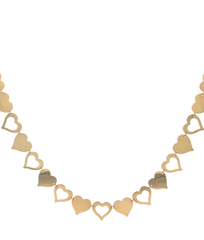 18KT Gold Infinite Hearts Necklace