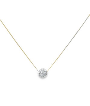 18KT Gold Glittering Zircon Necklace