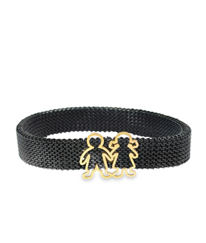 18KT Gold Kids Black Titanium Bracelet