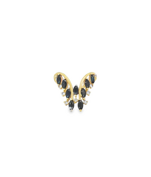 18KT Gold Black Onyx Zircon Ring