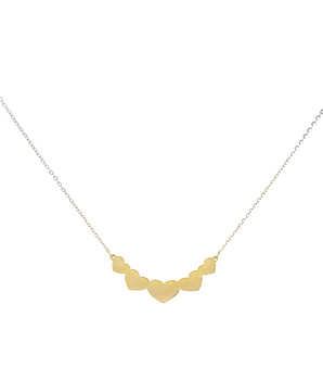 18KT Gold Golden Hearts Necklace