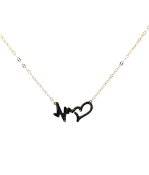 18KT Gold Heartbeat Necklace