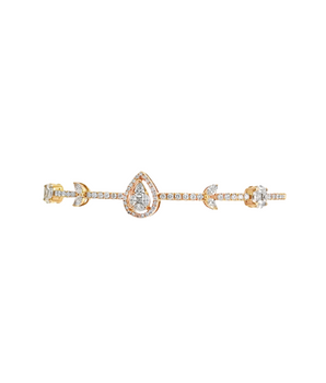 1.46CT Marquise Pear Baguette Diamond Bangle