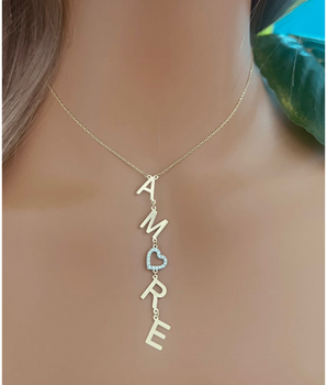 ZS Jewelry 18KT Gold Amore Necklace