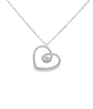 Brilliant 0.39CT Lab Grown Diamond Heart Necklace