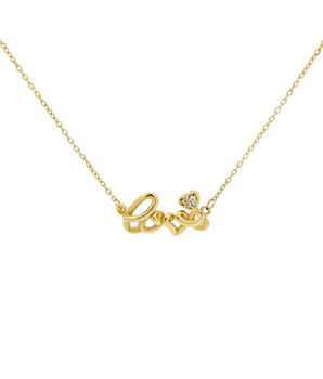 18KT Gold Love Necklace with Zircon