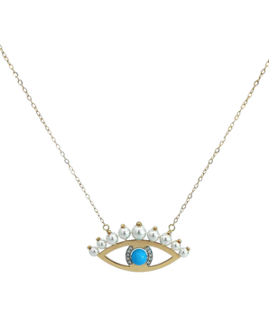 18KT Gold Azure Eye Golden Necklace