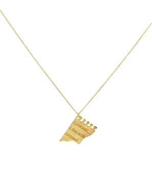 18KT Gold Customized Notepad Necklace