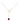 18KT Gold Heart Shaped Ruby Necklace with Zircon