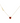 18KT Gold Heart Shaped Ruby Love Necklace