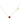 18KT Gold Heart Shaped Ruby Valentine Necklace