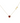 18KT Gold Heart Shaped Ruby Valentine Necklace