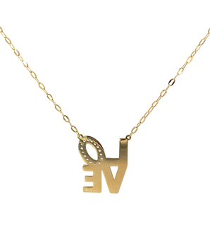 18KT Gold Love Zircon Necklace