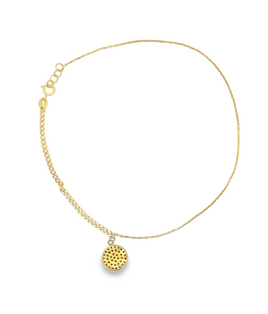 18KT Gold Evil Eye Anklet