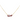 18KT Gold Red Enamel Valentine Necklace