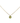 18KT Gold Green Flower Necklace