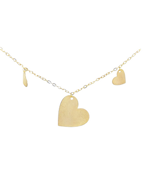 18KT Gold Hearts Necklace