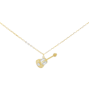 18KT Gold Guitar Necklace