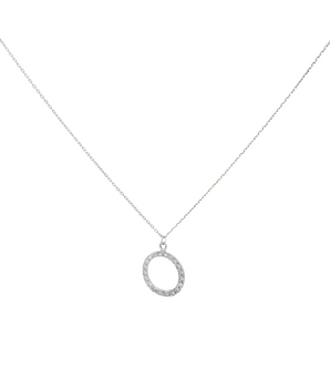 18KT Gold Zircon Circle Necklace