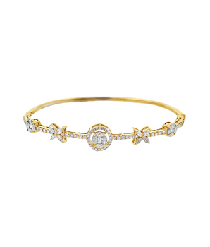 18KT Gold Diamond Bangle