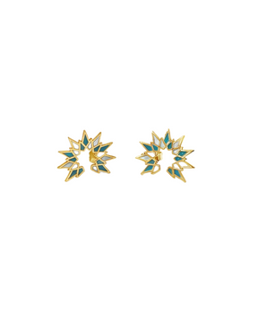 18KT Gold Sun Rays Earrings