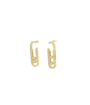 18KT Gold Stud Earrings with Zircon