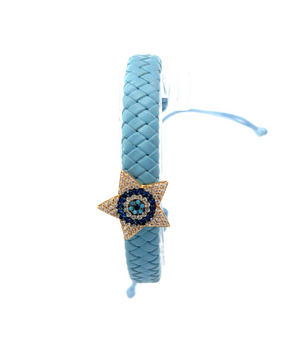 18KT Gold Blue Star Eye Bracelet