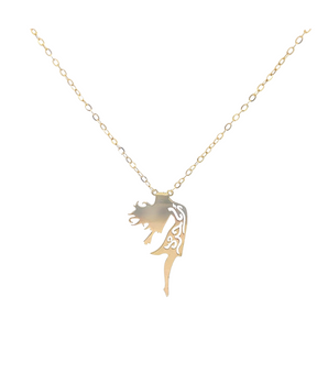 18KT Gold Lady Ballerina Necklace