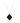 18KT Gold Black Diamond Shaped Necklace