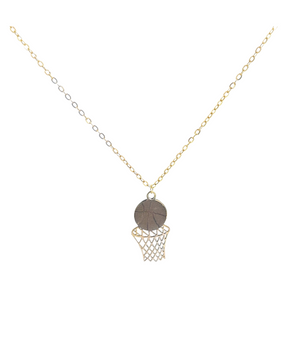 18KT Gold Basketball Necklace