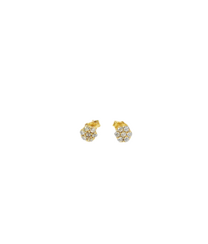 18KT Gold Flower Stud Earrings