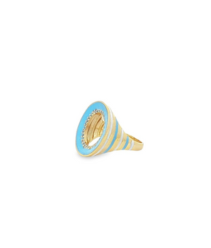 18KT Gold Opal Sky Serenity RIng