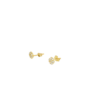 18KT Gold Flower Stud Earrings