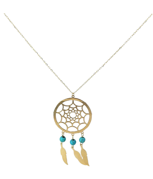 18KT Gold Dreamcatcher Necklace