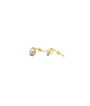 18KT Gold Pearl Stud Earrings