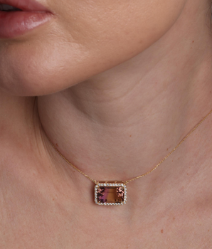 Eterna 0.51CT Lab Grown Diamond Ametrine Necklace