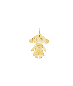 18KT Gold Girl Charm