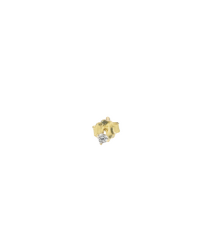 18KT Gold Single Zircon Earring