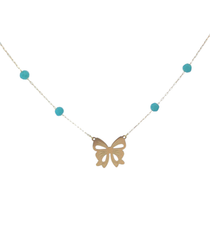 18KT Gold Butterfly Necklace