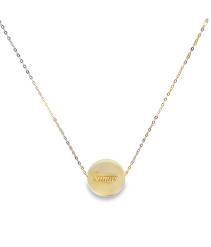 18KT Gold Customizable Name Pearl Necklace