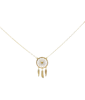 18KT Gold Dreamcatcher Necklace