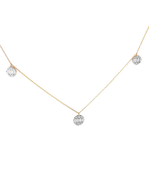 18KT Gold Zircon Dangling Necklace